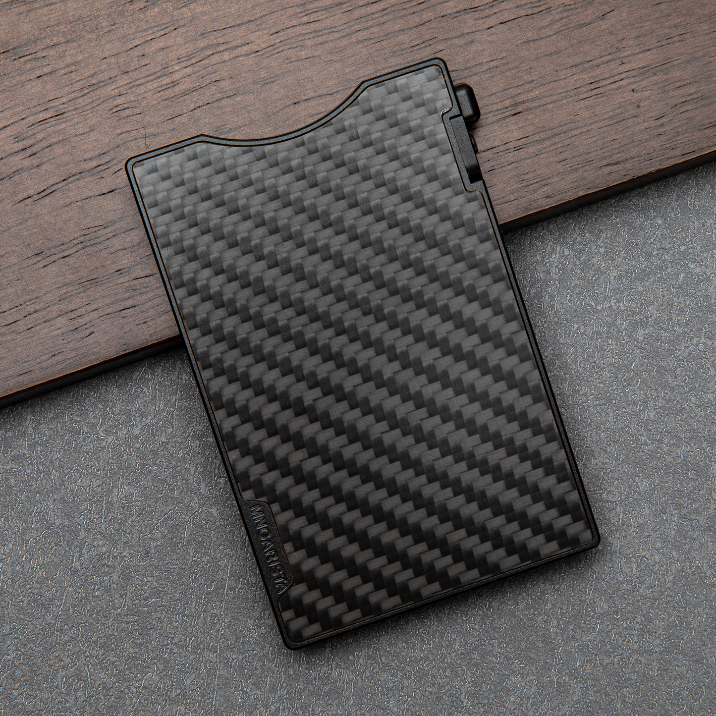 Pop-up metal wallet Black