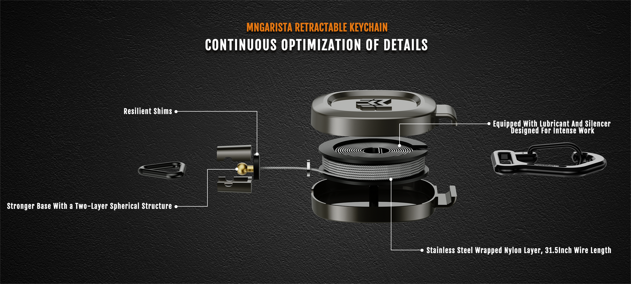 MNGARISTA Retractable Keychain Business Set | Sales & Promotion