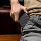 Mngarista pop-up metal card holder wallet, black secrid metallic, slim, easy in hand, fits in any pocket