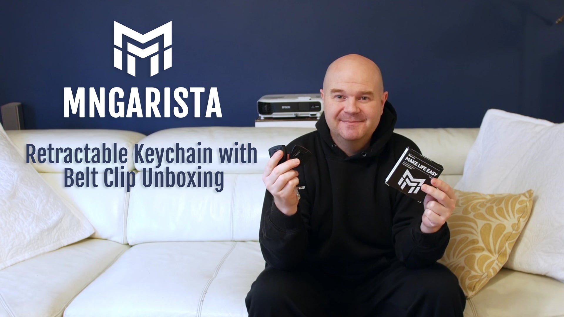 Load video: How the Mngarista metal retractable keychains work