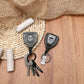 MNGARISTA-Retractable-Keychain-Holder-2-Pack, usage scenario, Keychains, corks, woven placemats, woven cloth